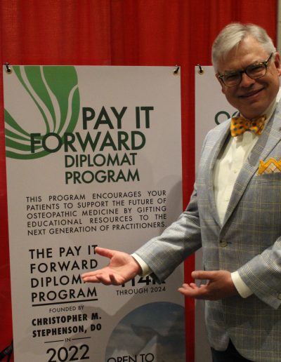 Dr. Stephenson at 2025 Convo Proud of his Pay It Forward Program