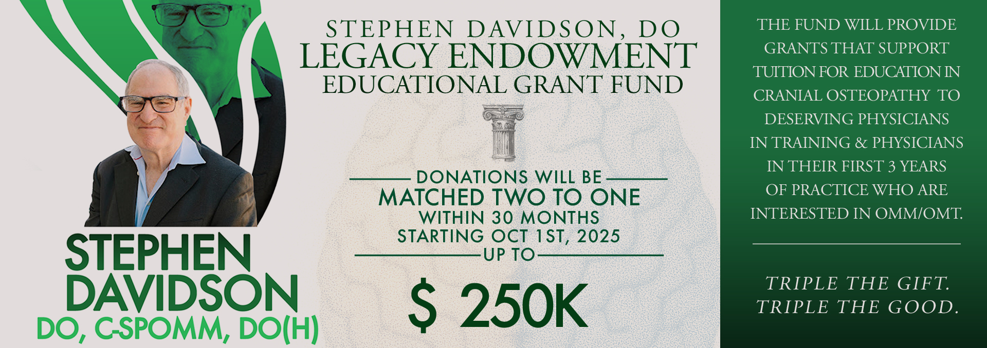 Steven Davidson Legacy Endowment Educational Grant Front